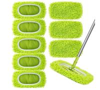 Unoutur Paños de limpieza en seco reutilizables de microfibra compatibles con Swiffer Sweeper Mop Recambios de almohadillas para limpieza de suelos de superficie de madera dura (8 unidades)