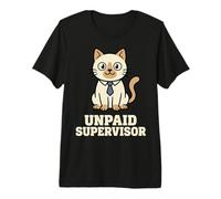 Unpaid Supervisor Funny Cat Owner Work Humor Camiseta Premium