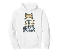 Unpaid Supervisor Funny Cat Owner Work Humor Sudadera con Capucha