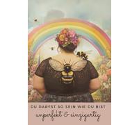„Unperfekt und Einzigartig" Notizbuch A5 gepunktet, 156 Seiten - ideal als Tagebuch, Bullet Journal, Ideenbuch: Perfekt als Geschenk für eine liebe Freundin, Kollegin, Mama, Schwester, Tante