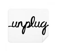Unplug Funny Design - Juego de 2 paños de limpieza para limpiar la pantalla del teléfono, diseño de cita