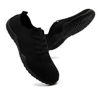 UNQWQZ Zapatillas Barefoot Mujer Comodas Zapatillas Running Fitness Minimalistas Deportivas Voleibol Gimnasio Sneakers Antideslizantes Barefoot Shoes Caminar Negras 37