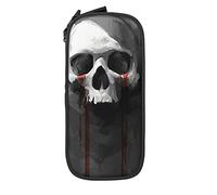 Unreal - Estuche para lápices con diseño de lágrimas de sangre, minimalista, portátil, duradero, con cremallera, para escuela, oficina, color negro, color, 5.0cm*10.5cm*20.5cm, Estuche para lápices