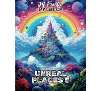 UNREAL PLACES 5: 50 Fantastische Welten zum Ausmalen - Kreatives Malbuch für Erwachsene & Kinder mit magischen Landschaften, mystischen Orten & surrealen Szenerien