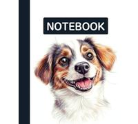 Unruled unlined notebook, blank plain notebook no lines, white paper, for writing, for work, 7x9, page numbering record, notes in school, university, college, office, home. For student.: cute dog