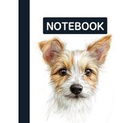 Unruled unlined notebook, blank plain notebook no lines, white paper, for writing, for work, 7x9, page numbering record, notes in school, university, college, office, home. For student.: cute dog