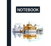 Unruled unlined notebook, blank plain notebook no lines, white paper, for writing, for work, 7x9, page numbering record, notes in school, university, ... home. For student.: palace reflected in water