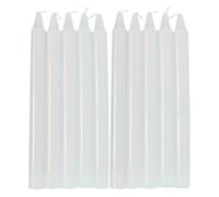 Unscented Household Candles - 10 Pack Tapered Long Lasting Candles | Clean Burning Emergncy Candlez for Home Use, Survival Kit, Romantic Dinners, Parties, Church, and Daily Lighting Needs
