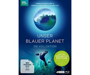 UNSER BLAUER PLANET - die kollektion. LIMITED MEDIABOOK-EDITION inkl. umfangreichen Begleit-Texte, Poster und Postkarten-Set LTD. - UNSER BLAUER PLANET & UNSER BLAUER PLANET II IN EINEM SET [Blu-ray]