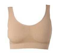 UnsichtBra Mujer Set de 3 Sujetadores | Bralette Sin Aros | Ultra Cómodo e Invisible | Antisudor | Sin Costuras | Elástico y Transpirable | Negro, Blanco, Beige | Lencería de Algodón