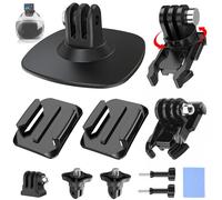 UNSTINCER Soporte Adhesivo Flexible, 3M Base Soporte cámara de acción para Casco Esquí Skate Paddle Board Dashboard, Hebilla de Liberación Rápida de Rotación de 360°, para Gopro Insta360 dji Akaso