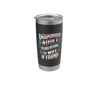 Unsupervised Adult Please Return To Wife If Found - Vaso térmico de acero inoxidable de doble pared