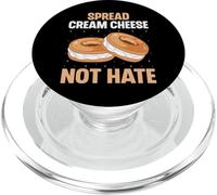 Untar Queso Crema no Odio - Funny Bagel Lover Hombres Mujeres PopSockets PopGrip para MagSafe