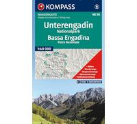 Unterengadin NationalPark: Wanderkarte - inklusive Offline-Verwendung in der KOMPASS-App. Wanderwege. Hütten: 98