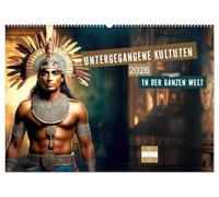 Untergegangene Kulturen - auf der ganzen Welt (Wandkalender 2026 DIN A2 quer), CALVENDO Monatskalender: Hier finden Sie 12 mit KI-generierte Bilder ... Bilder verlorener Zivilisationen.