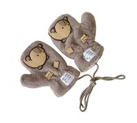 UNTERING 1 par de guantes de punto para niños, guantes de dedo completo/dedo dividido, cómodos guantes cálidos para dibujar fácilmente, guantes de invierno para niños y niñas, Manoplas de oso para el