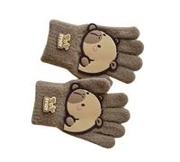 UNTERING 1 par de guantes de punto para niños, guantes de dedo completo/dedo dividido, cómodos guantes cálidos para dibujar fácilmente, guantes de invierno para niños y niñas, Manopla de oso de pie