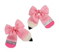 UNTERING 1 par de moños transpirables para animadora para la temporada de regreso a clases, para padres e hijos, actividades de peinado a juego, lazos para el pelo de tela suave, B, Talla única