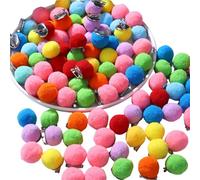 UNTERING 10 pompones multicolor con bolas de felpa decorativas, accesorios de cortina para boda, fiesta, decoración del hogar