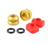 UNTERING 2 tuercas de válvulas de tubo interior de bicicleta con anillos de sellado y almohadilla para bicicletas, protección de tuerca de neumático de vacío, protección de tornillo, arandela fija