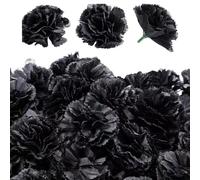 UNTERING 50 piezas de flores permanentes de tela de 6 cm, ejecutivos de 15 cm, sustratos sostenibles hechos a mano para fiestas e incidentes, corona de flores de seda para fiestas e incidentes