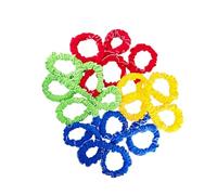 UNTERING Bandas de ejercicio de forro polar resistentes al desgarro, portátiles, para trabajo en equipo, cooperativas, elásticas para actividades grupales, bandas elásticas cooperativas para