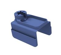 UNTERING Bandeja ancha para brazo de sofá con 2 aberturas profundas para bebidas y bolsillo adicional, elastómero permanente de cortesía para sala de medios, uso en coche, planificador de brazos