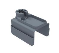 UNTERING Bandeja ancha para brazo de sofá con 2 aberturas profundas para bebidas y bolsillo adicional, elastómero permanente de cortesía para sala de medios, uso en coche, planificador de brazos