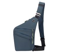 UNTERING Bolsa de pecho de nailon antibandolera para hombre, con correa ajustable, bolso de hombro para viajes o viajes diarios, Green, 30x20x2cm /11.81x7.87x0.78in