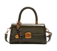 UNTERING Bolso bandolera de hombro con forma de solapa y correa ajustable para mujer, estilo vintage, con asa superior, Brown, 21x8x12cm /8.26x3.14x4.72in