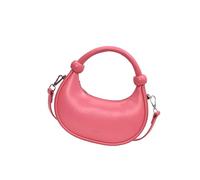 UNTERING Bolso bandolera de piel sintética para mujer, estilo coreano, bolso de mensajero de moda, bolso de media luna, bolso cruzado, Fuchsia, about 16x22cm/6.30x8.66"