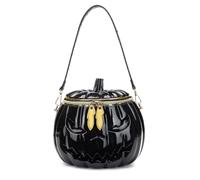 UNTERING Bolso cruzado con forma de calabaza para mujer, divertido bolso de mensajero para Halloween, bolso de hombro novedoso, bolso de compras o citas, bolso cruzado, Black, 22x20cm/8.66x7.87in
