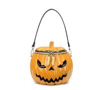 UNTERING Bolso cruzado con forma de calabaza para mujer, divertido bolso de mensajero para Halloween, bolso de hombro novedoso, bolso de compras o citas, bolso cruzado, Amarillo, 22x20cm/8.66x7.87in