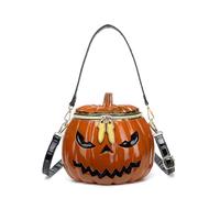 UNTERING Bolso cruzado con forma de calabaza para mujer, divertido bolso de mensajero para Halloween, bolso de hombro novedoso, bolso de compras o citas, bolso cruzado, Red, 22x20cm/8.66x7.87in