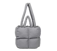 UNTERING Bolso de hombro de nailon espacioso para mujer, ligero y cómodo, con asa superior, para estudiantes, Gray, 25x13x25cm /9.84x5.11x9.84in