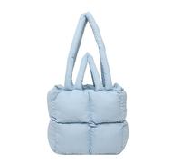 UNTERING Bolso de hombro de nailon espacioso para mujer, ligero y cómodo, con asa superior, para estudiantes, Blue, 25x13x25cm /9.84x5.11x9.84in