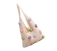 UNTERING Bolso de hombro de punto de estilo casual para mujeres y adolescentes con gran capacidad para las axilas, bolso de compras para niñas, colorido, 37x2x42cm /14.56x0.78x16.53in
