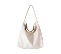 UNTERING Bolso de mano de piel sintética para mujer, estilo casual, con cierre magnético, bolsa de hombro de trabajo, bolsa de viaje, bolsa de viaje, crudo, 37x11x35cm/14.57x4.33x13.78in