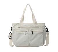 UNTERING Bolsos de pana casuales para mujer con múltiples bolsillos y correa ajustable, bolsa cruzada de viaje, bolso de hombro, crudo, 36x14x28cm /14.17x5.51x11.02in