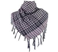 UNTERING Bufanda Shemagh con patrón de pata de gallo, bufanda del desierto árabe, bufanda para el cuello y la cabeza, chal cuadrado Keffiyeh con borlas, bufanda Shemagh, e, Talla única