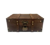UNTERING Caja decorativa de madera para almacenamiento de joyas y vitrina, caja de recuerdos con mecanismo, organizador de documentos de madera