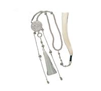 UNTERING Chinese HanCostume - Cadena de vestido tradicional con colgante de falda de caballo antiguo, falda con flecos, cuello de disfraz, Luo Yaoyue, Taille unique