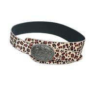 UNTERING Cinturón de cintura para mujer, cadena de flores, para vestido, tallas occidentales, para festivales de música, cinturones para mujeres para vestidos, Estampado De Leopardo, Talla única