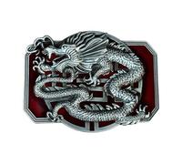 UNTERING Cinturón de hebilla con patrón de dragón de alivio chino, componentes de repuesto Western Heavy Rock para adultos, hebillas de vaquero para hombres y niñas, C, Talla única