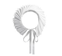 UNTERING Collar renacentista isabelino blanco con volantes, chal falso desmontable para mujeres y niñas, gargantilla histórica ajustable