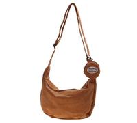 UNTERING Elegante bolso cruzado de pana con correa ajustable para el trabajo, viajes, compras, citas, bolso de hombro, marrón claro, app. 26.5x8x22cm /10.43x3.14x8.66in