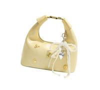 UNTERING Elegante bolso de mano de estilo francés para mujer, bolso de hombro y cruzado, de piel sintética, para el trabajo o para viajes casuales, Amarillo, 20x10x12cm /7.87x3.93x4.72in