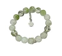 UNTERING Elegante cuenta de jade para mujer con chapado en oro, accesorio portátil para regalar a esposa, madre o abuela, uso diario, talla única, como se describe