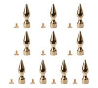 UNTERING Juego de 10 clavos de aleación de estilo gótico, adornos de aleación, remaches de aleación, picos cónicos para bolsos, zapatos y otros proyectos de manualidades, accesorios de moda, 8 pointed