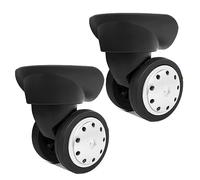 UNTERING Juego de 2 ruedas de repuesto resistentes para maleta, maleta, kit de 360 grados, rueda de repuesto silenciosa